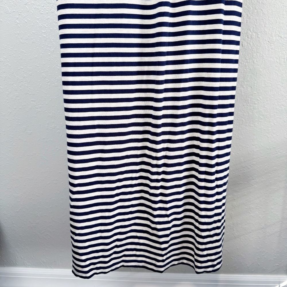Caslon blue white striped stretchy maxi dress S - Picture 8 of 10
